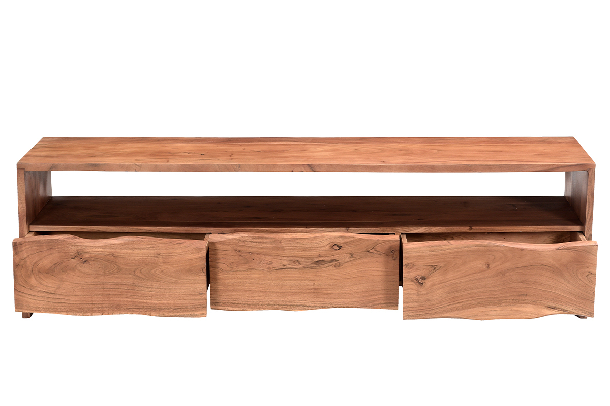Mobile TV in legno massello 3 cassetti L180 cm BOHEMIAN