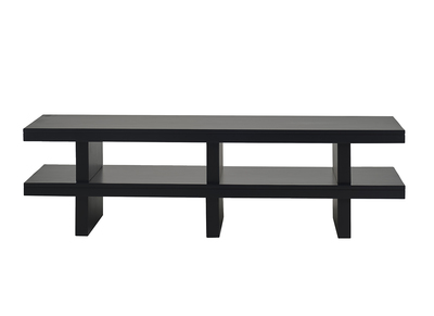 Mobile TV in legno massiccio nero L145 cm NALO