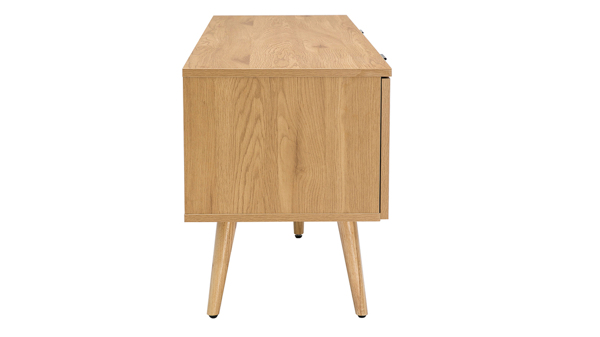 Mobile Tv a parete in legno di Quercia Selvatica 251x49x140 oliato