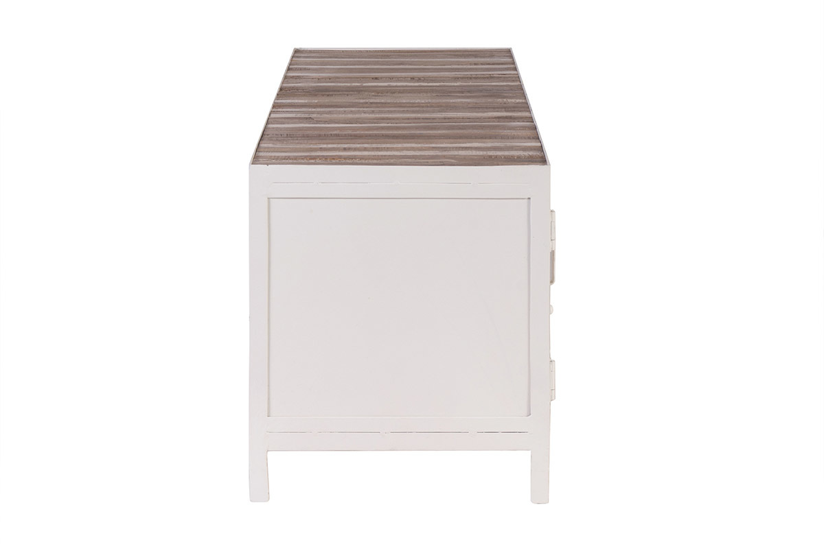 Mobile TV legno e metallo bianco 150cm ROCHELLE