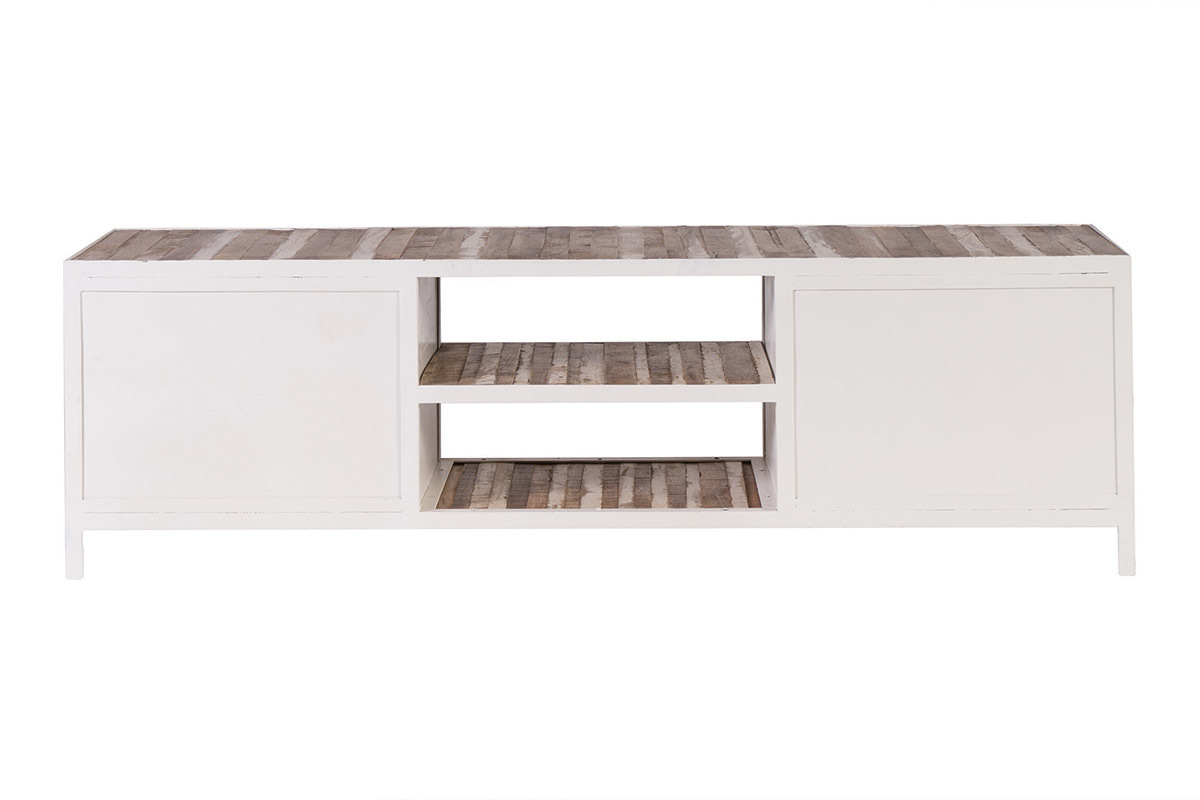 Mobile TV legno e metallo bianco 150cm ROCHELLE