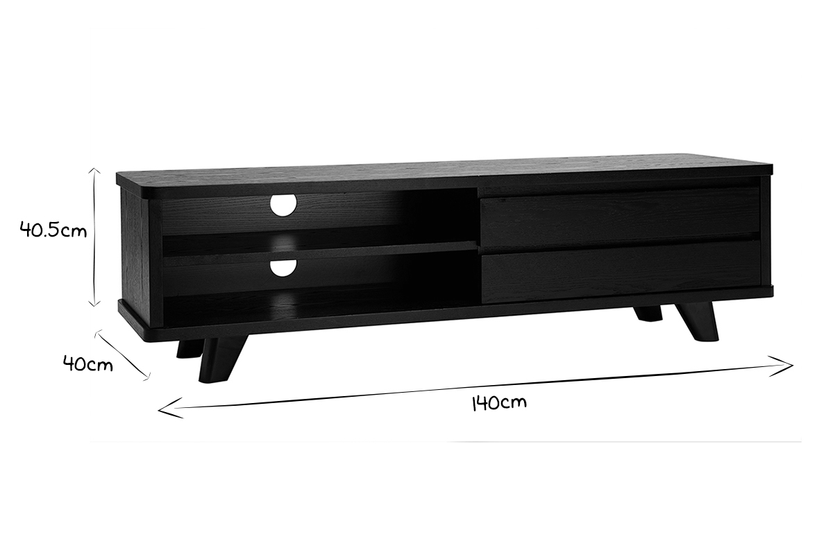 Mobile TV nero 140 cm FIFTIES