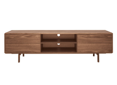 Mobile TV noce con ripiani L180 cm SUVA