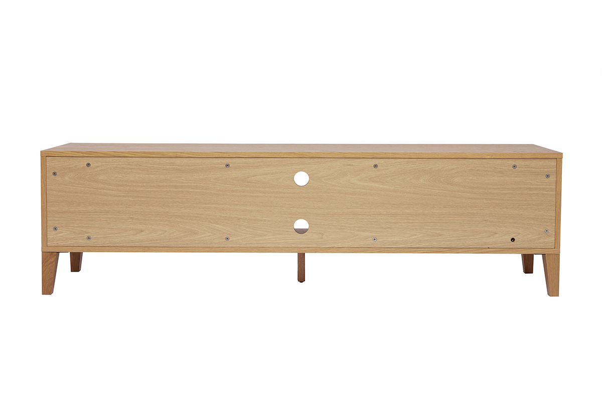 Mobile TV scandinavo legno chiaro L180 cm FREDDY
