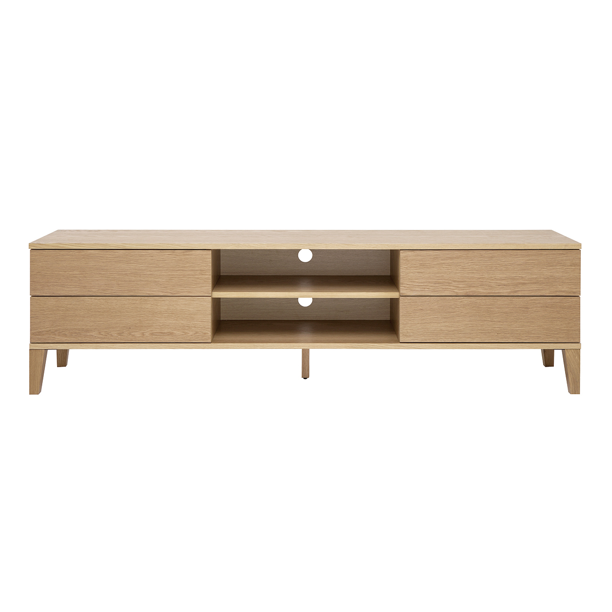 Mobile TV scandinavo legno chiaro L180 cm FREDDY