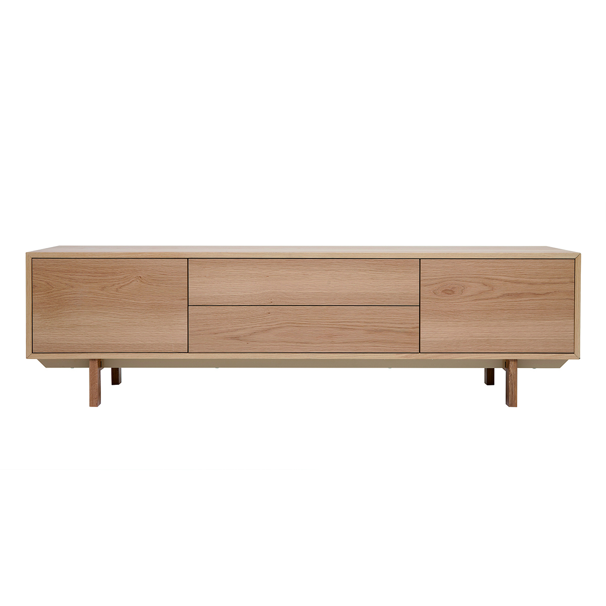 Mobile TV scandinavo legno chiaro L180 cm SID