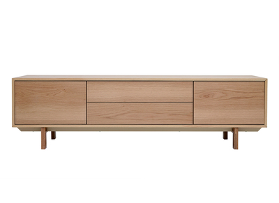 Mobile TV scandinavo legno chiaro L180 cm SID