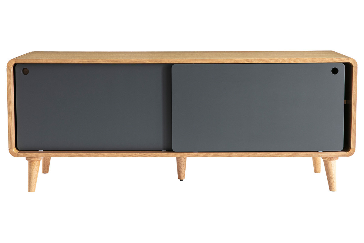Mobile TV scandinavo quercia chiaro e grigio 140cm COPENHAGUE