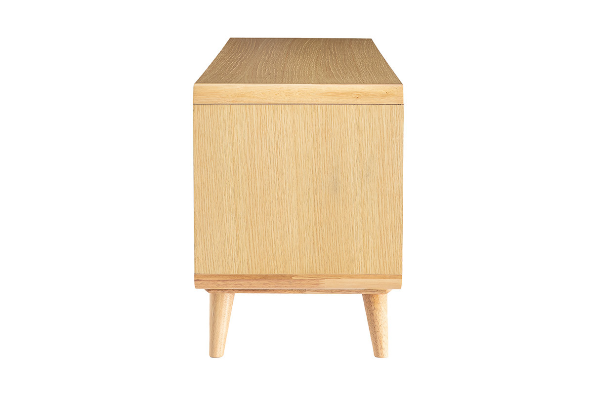 Mobile TV scandinavo quercia chiaro e grigio 140cm COPENHAGUE