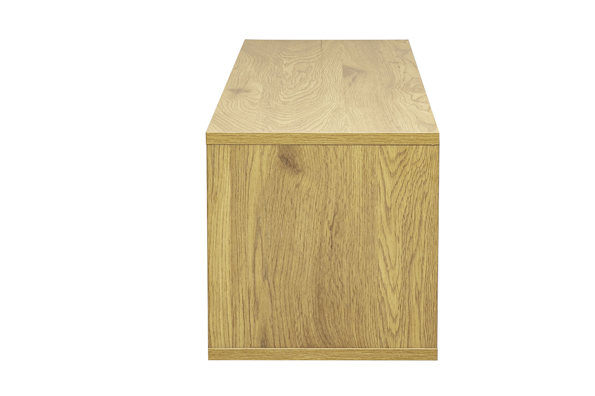 Mobile TV da parete FLEXO finitura legno chiaro rovere, vista di profilo
