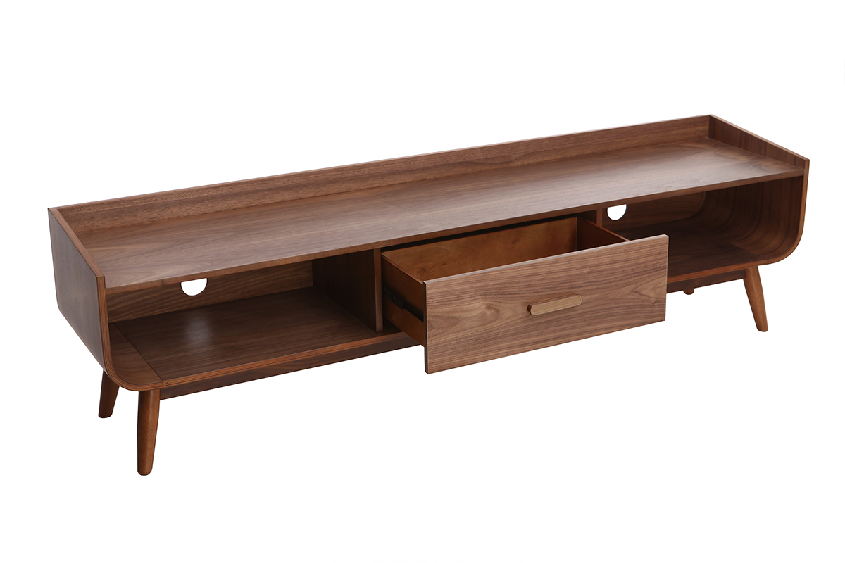 Mobile TV vintage in legno noce 180 cm HALLEN