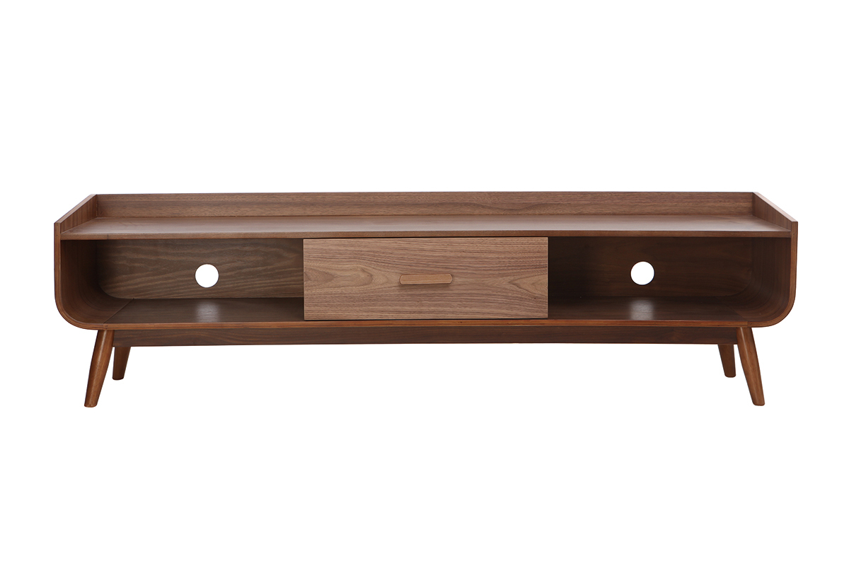 Mobile TV vintage in legno noce 180 cm HALLEN