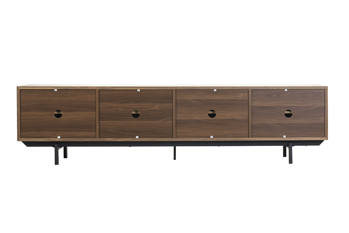 Mobile TV vintage noce e metallo L200 cm MANNY