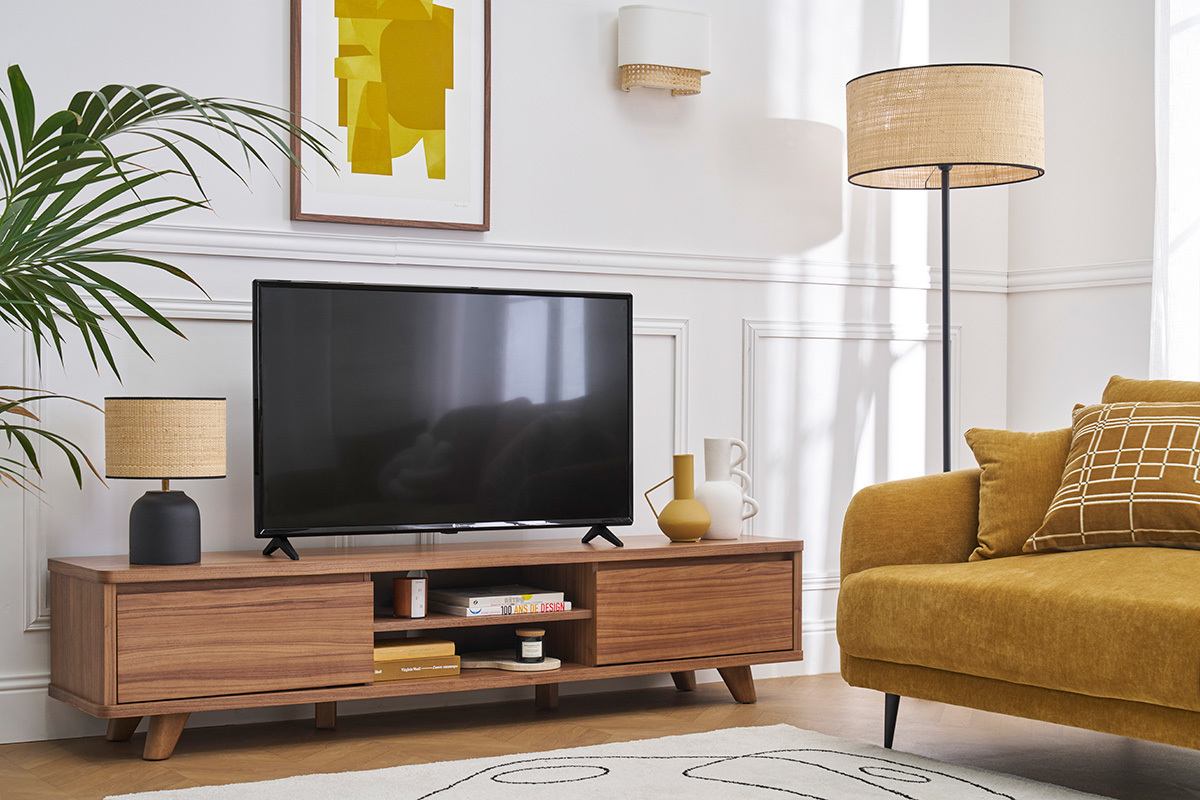 Mobile TV vintage noce L180 cm FIFTIES