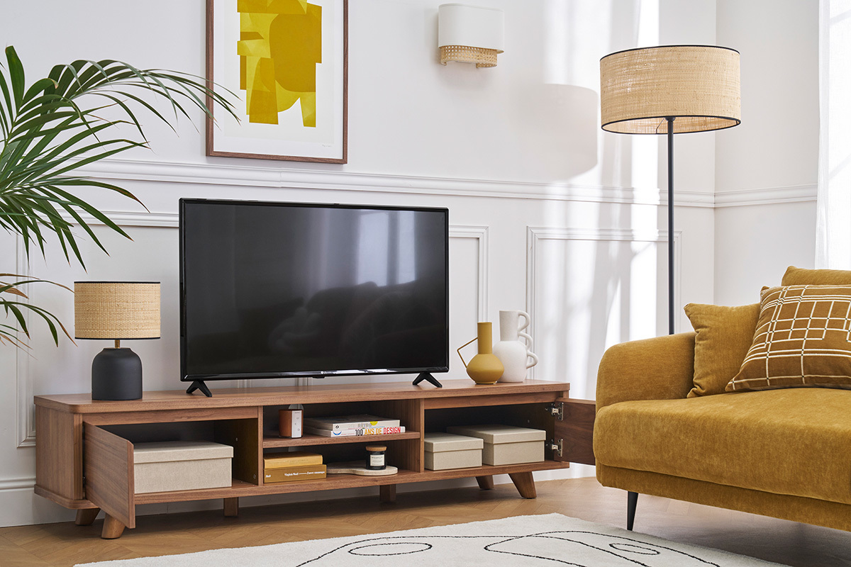 Mobile TV vintage noce L180 cm FIFTIES