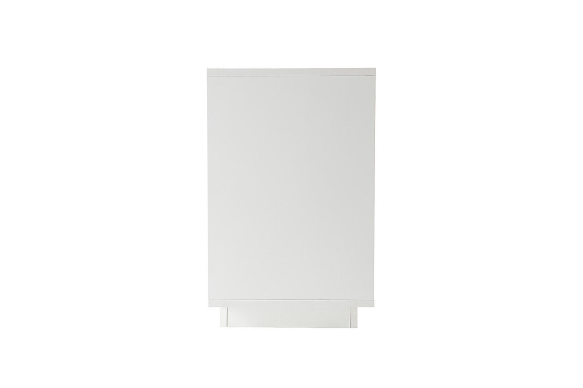 Mobiletto buffet 4 porte design Bianco e legno scuro LAND