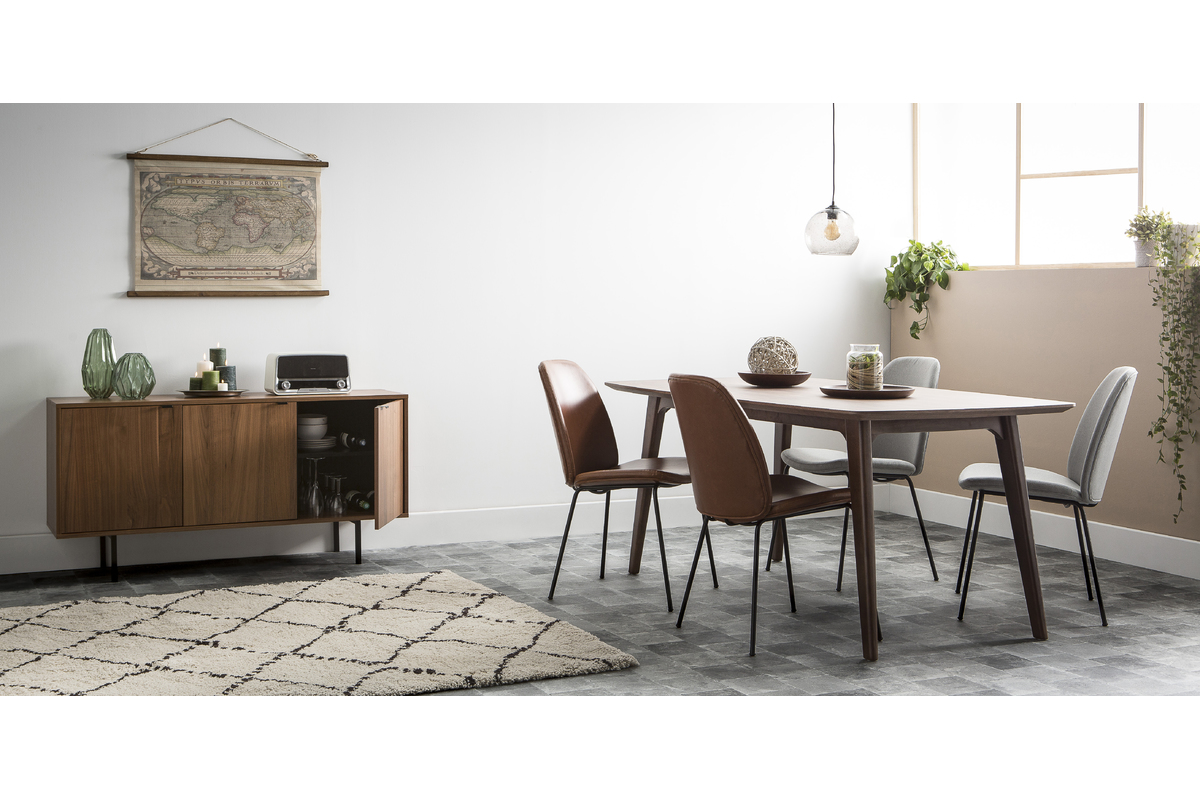 Mobiletto buffet vintage, impiallacciatura in legno di rovere, modello: OMA