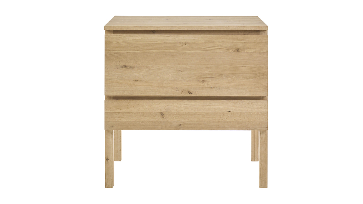 Mobiletto da bagno in legno di rovere massiccio L80 cm JOSHUA