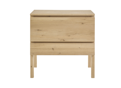 Mobiletto da bagno in legno di rovere massiccio L80 cm JOSHUA