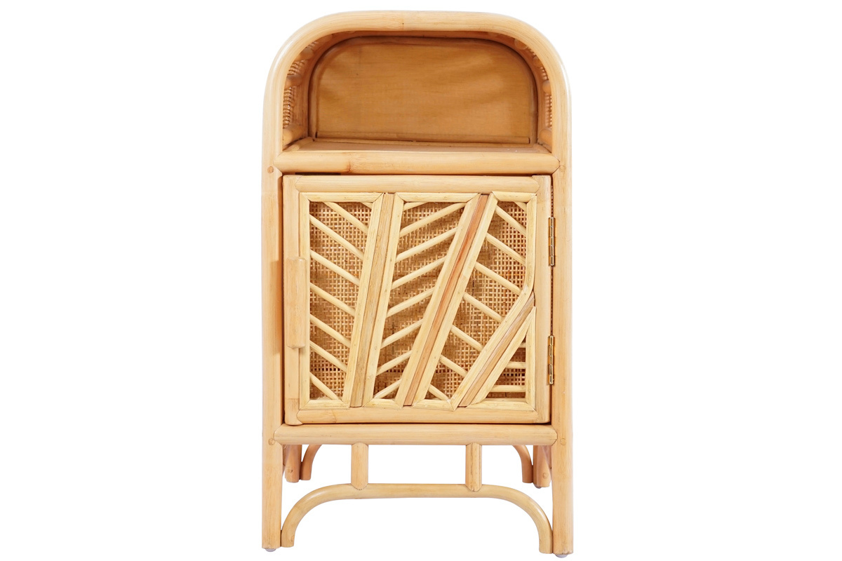 Mobiletto da scrivania 1 anta in rattan GALON