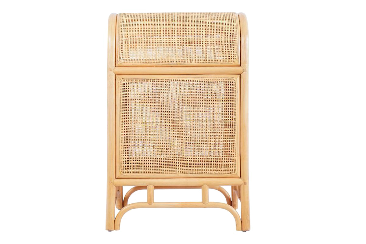 Mobiletto da scrivania 1 anta in rattan GALON