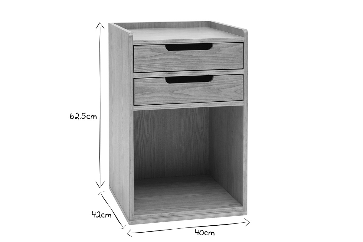 Mobiletto da scrivania scandinavo in legno OPUS