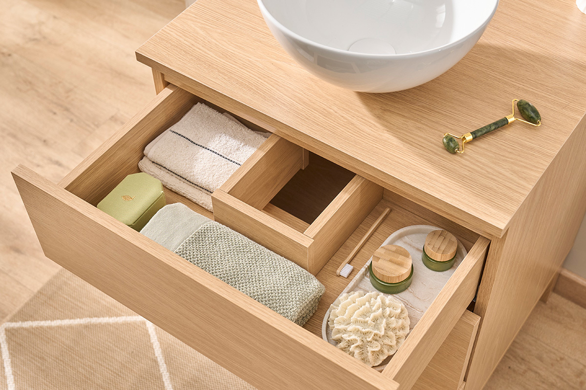 Mobili per bagno finitura legno rovere L60 cm FREDDY