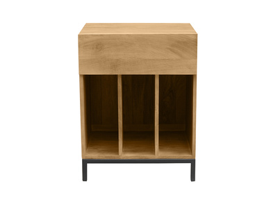 Mobili per dischi in legno massello e metallo nero L50 cm YPSTER