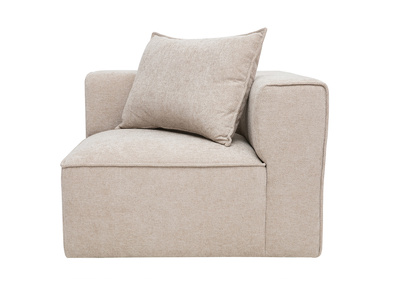 Modulo angolare destro per divano in tessuto effetto velluto testurizzato beige KERRY