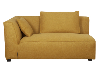 Modulo angolare sinistro per divano in tessuto giallo cumino PLURIEL