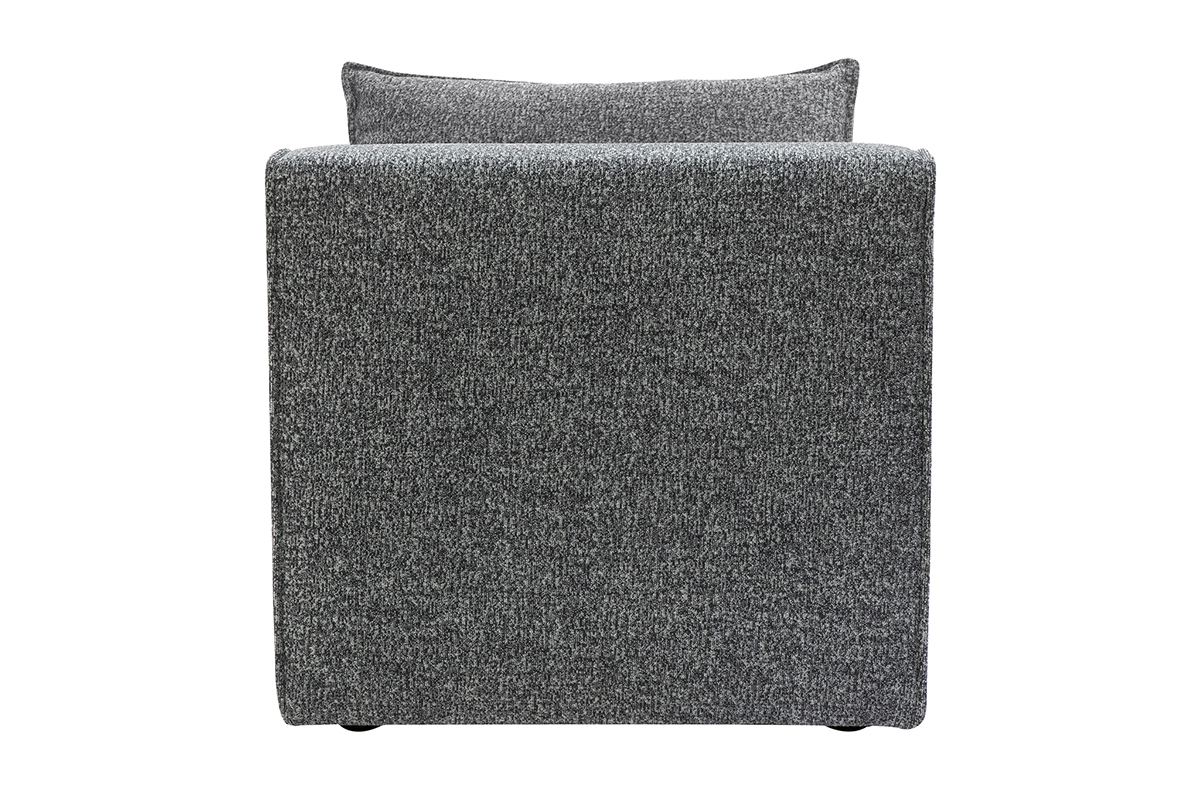 Modulo centrale per divano in tessuto grigio scuro m�lange KERRY