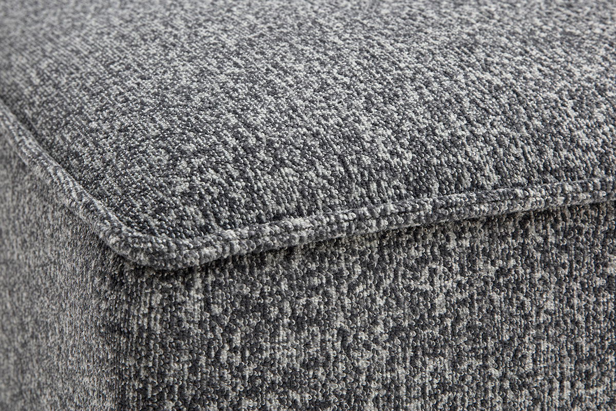 Modulo centrale per divano in tessuto grigio scuro m�lange KERRY