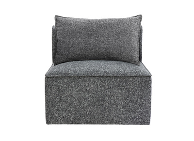 Modulo centrale per divano in tessuto grigio scuro mélange KERRY