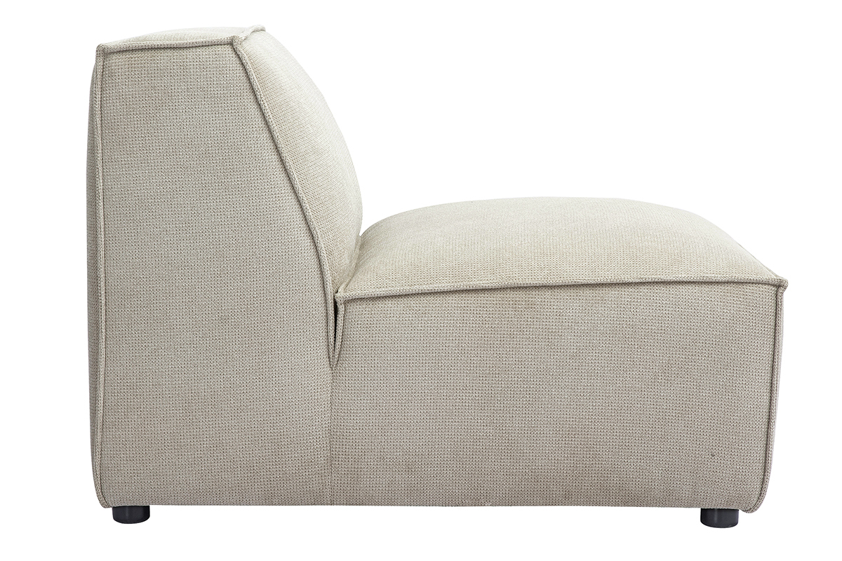 Modulo destro per divano in tessuto effetto velluto texturizzato beige SPLIT