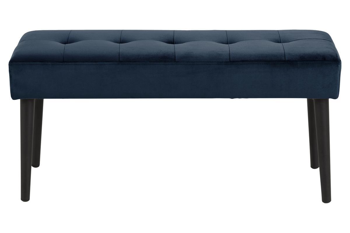 Panca design in velluto blu notte capitonn� GUESTA