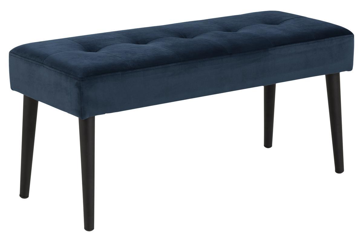 Panca design in velluto blu notte capitonn� GUESTA