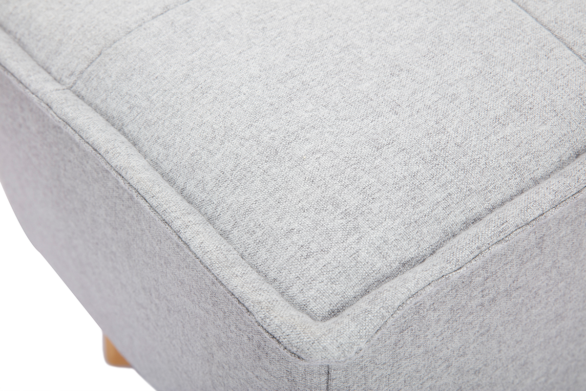 Panca fondo letto in tessuto grigio chiaro SUKA