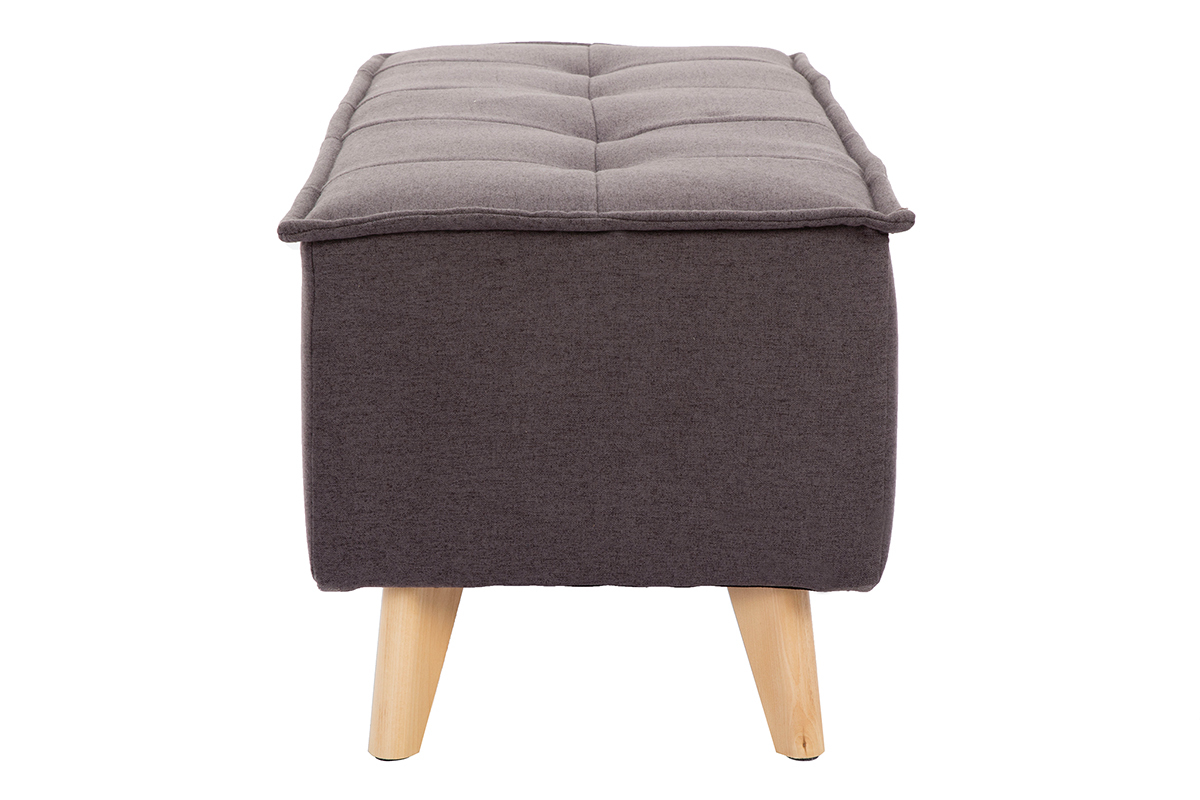 Panca fondo letto in tessuto grigio scuro SUKA