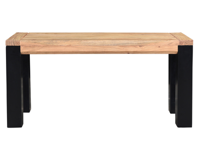 Panca in massello di acacia e metallo nero L95 cm TRAP