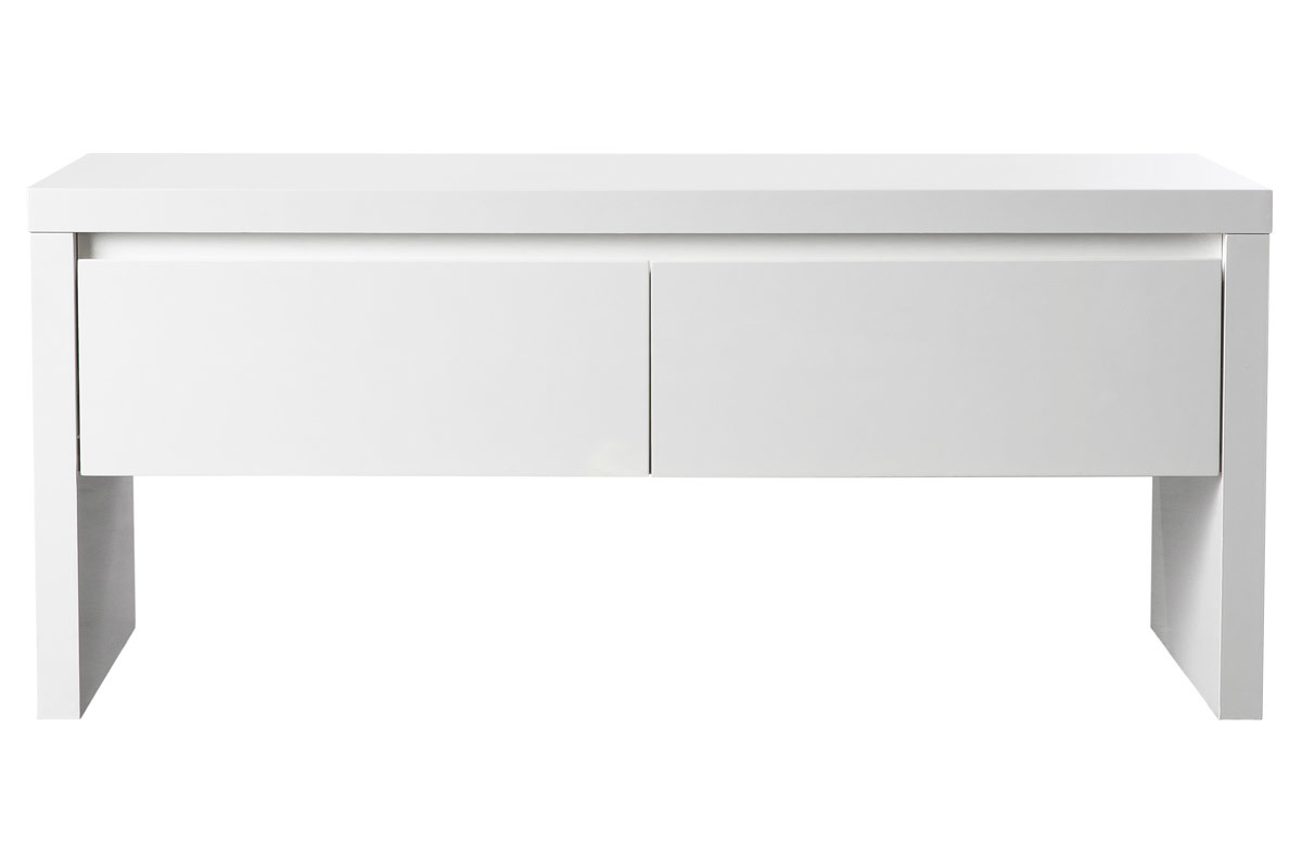 Panchina d'entrata laccata bianca con cassetti WELCOME