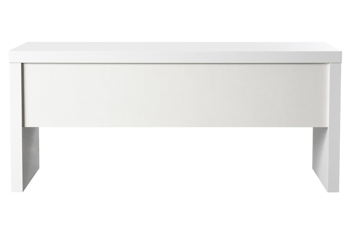 Panchina d'entrata laccata bianca con cassetti WELCOME