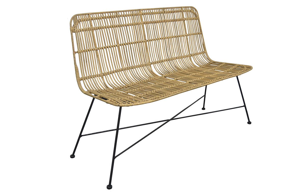 Panchina in rattan naturale MALACCA