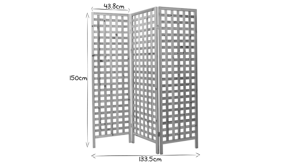 Paravento in legno naturale AKKIKO
