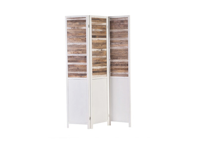 Paravento legno e metallo bianco ROCHELLE