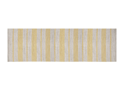 Passatoia per corridoio in cotone giallo e beige 60 x 200 cm CABOURG