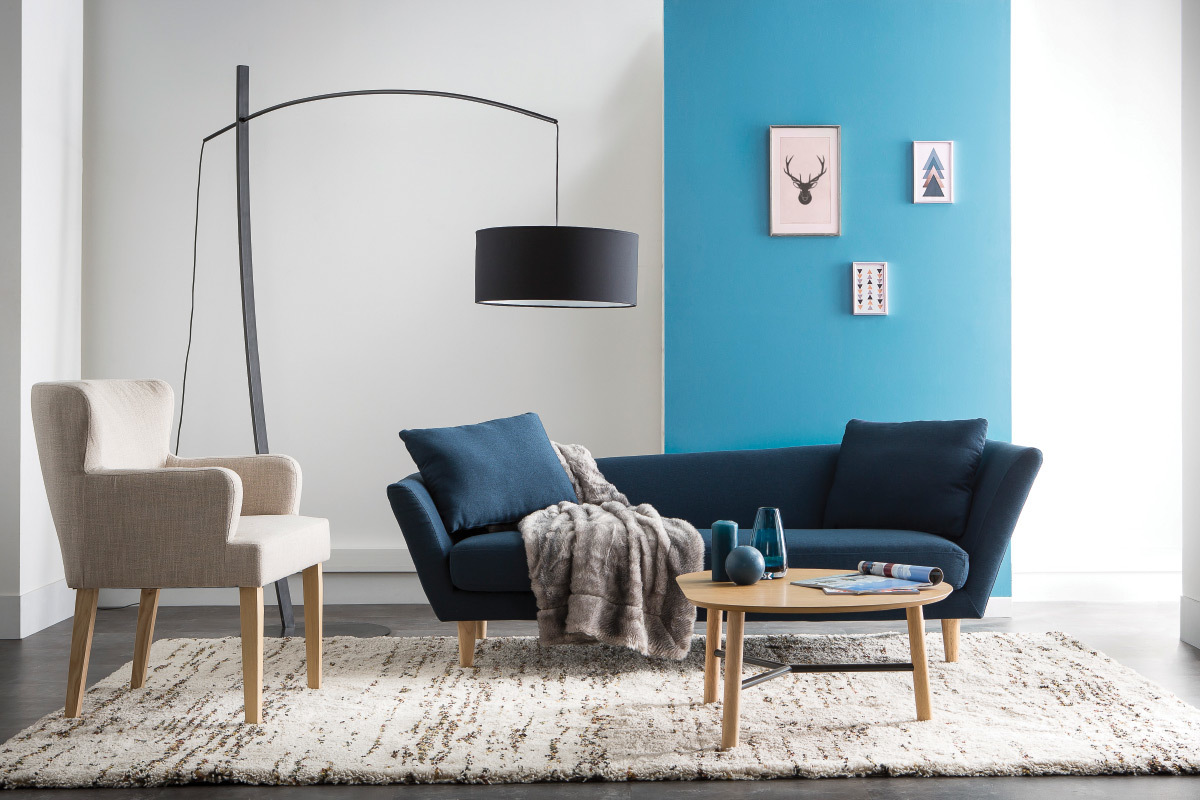 Piantana ad arco design in acciaio Bianco modello ESCAPE