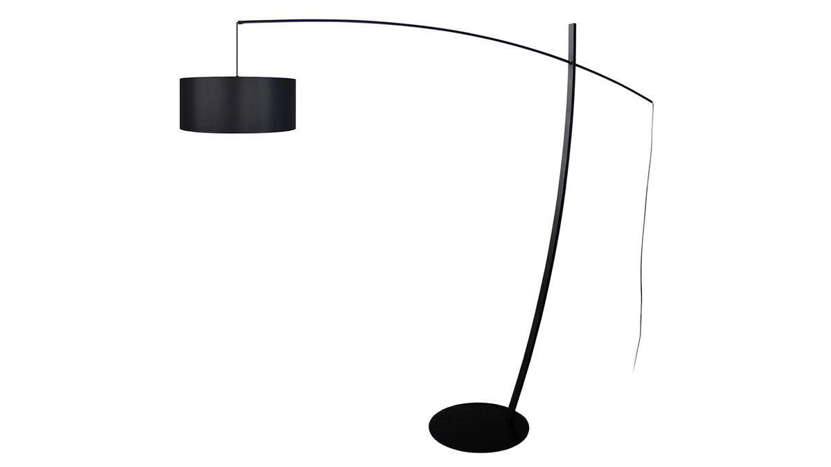 Piantana ad arco design in acciaio Nero modello ESCAPE