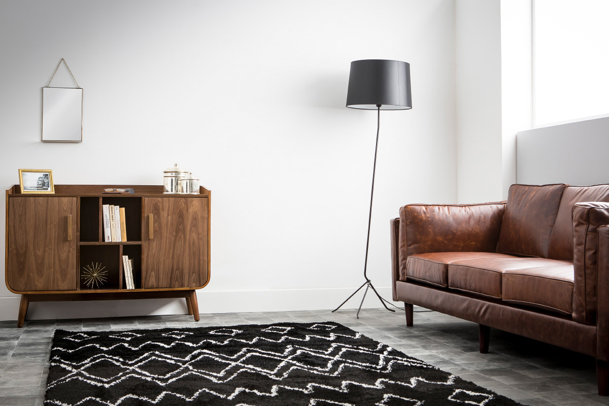 Piantana con treppiede in acciaio Nero DANDY