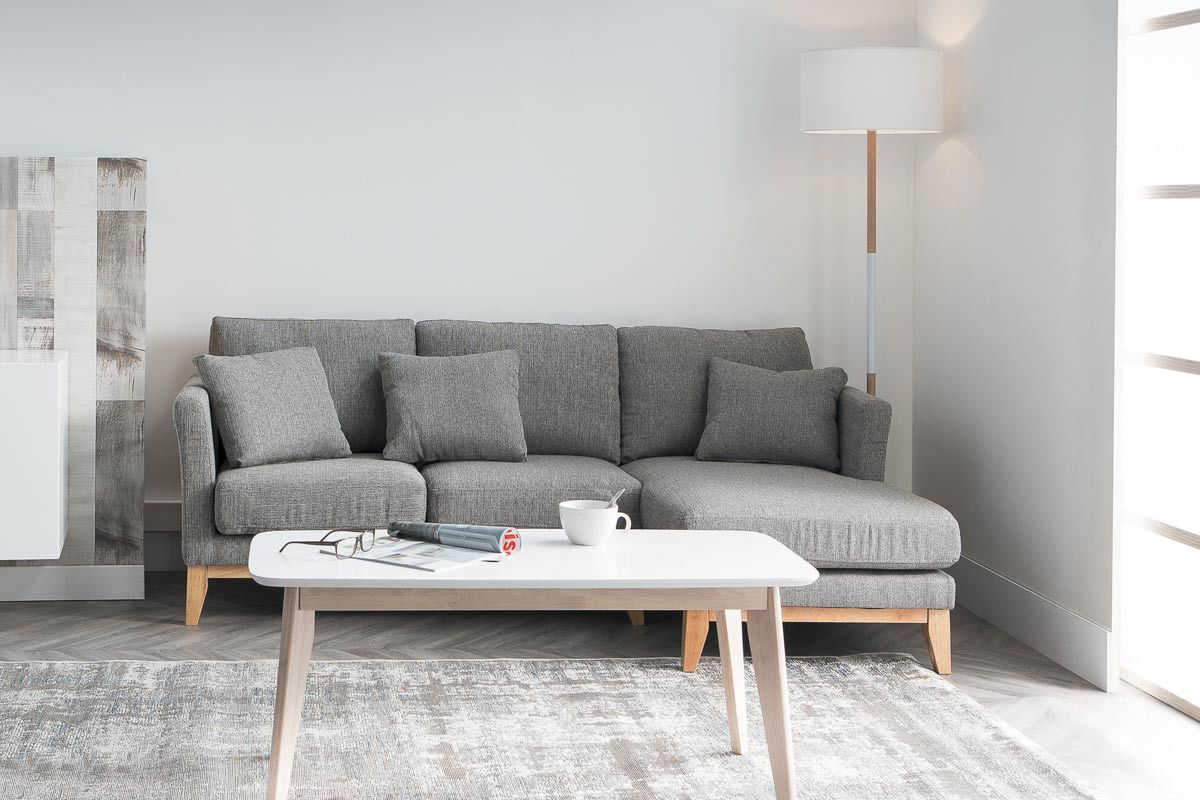 Piantana design con treppiede in legno Bianco ELIOT
