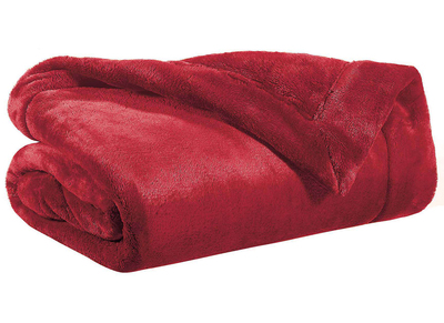 Plaid in poliestere rosso 150 x 200 cm FERO